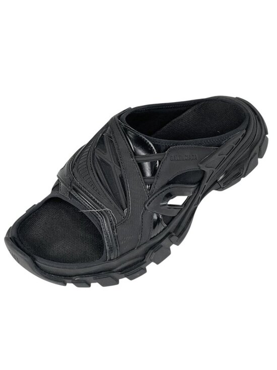 Balenciaga Track Slide Sandals Shoes Leather Rubber Black main image 6